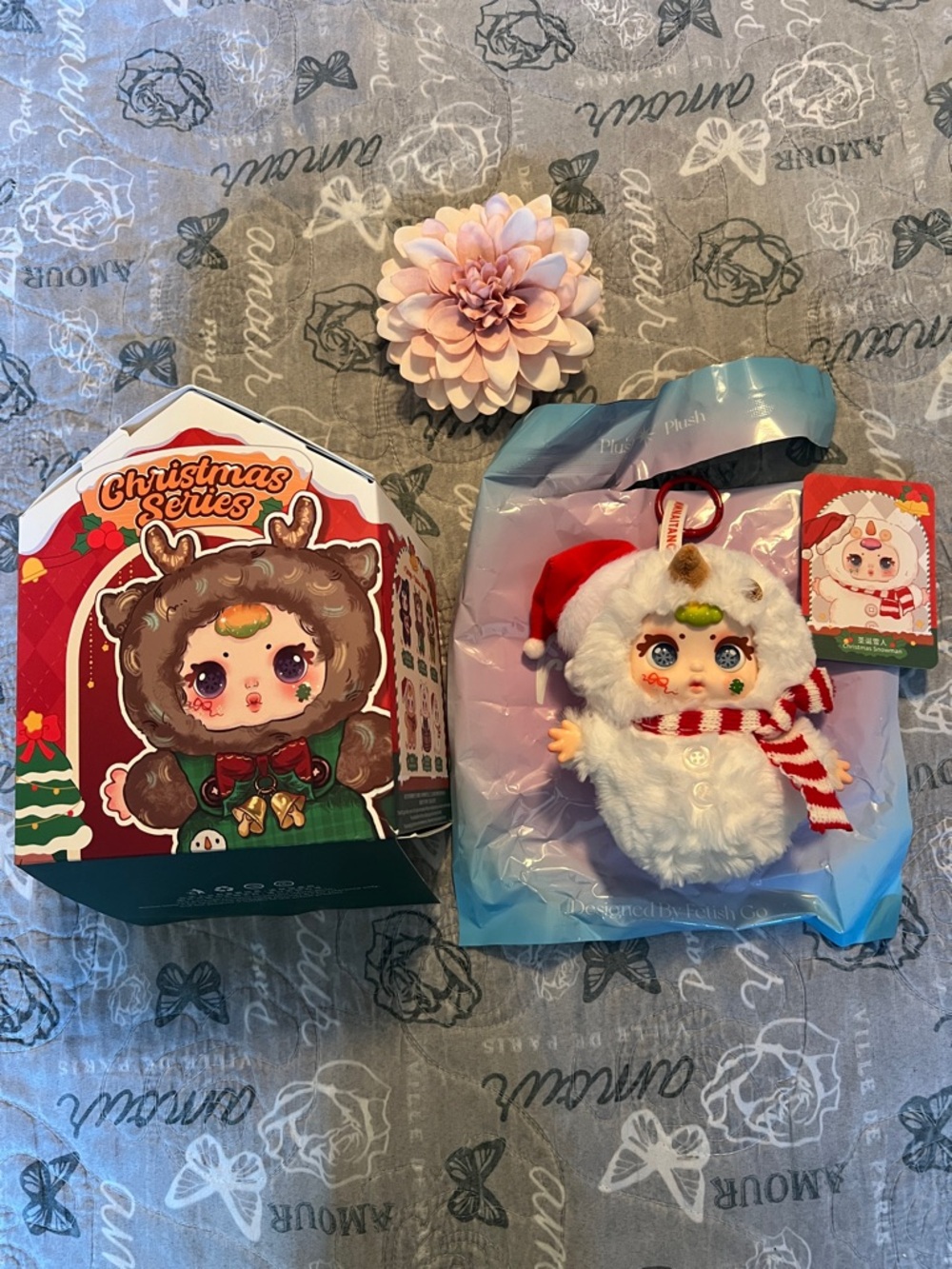 MM Sugar Baby Christmas Series Hanging Plush Christmas Snowman